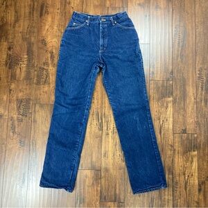 L.L. Bean Vintage Flannel Lined Blue Jeans High Rise Made In USA Women’s Size 14